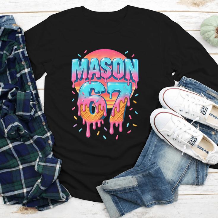 Mason 67 Costume Ice Cream Baseball Drip 6 7 Meme Six Seven Youth Long Sleeve Tee Mason 67 Costume Ice Cream Baseball Drip 6 7 Meme Six Seven Youth Long Sleeve Tee