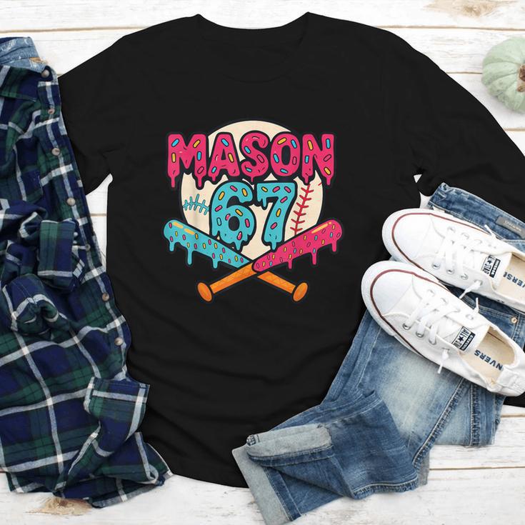 Mason 67 Ice Cream Drip Baseball Meme Graphics Youth Long Sleeve Tee Mason 67 Ice Cream Drip Baseball Meme Graphics Youth Long Sleeve Tee