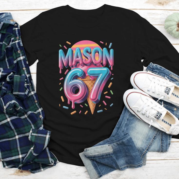 Mason 67 Meme Ice Cream Baseball Drip Youth Long Sleeve Tee