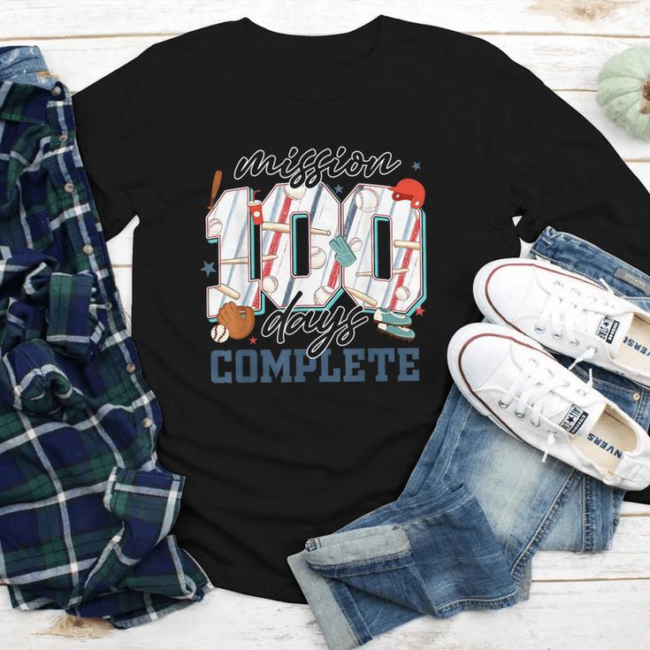 Mission 100 Days Complete Baseball 100th Day Of School Boys Youth Long Sleeve Tee