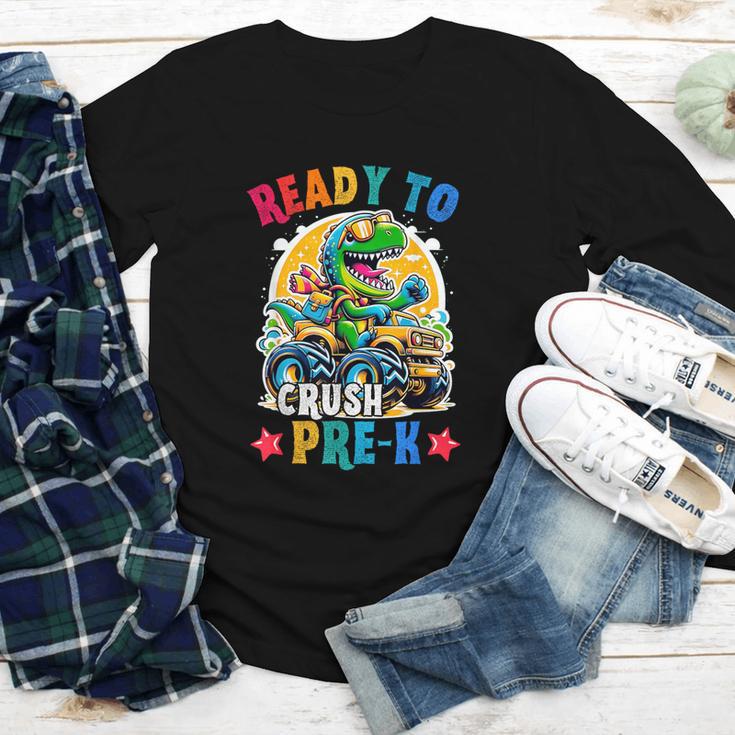 Monster Truck Dinosaur Boys Back To School Crush Pre-k Kids Youth Long Sleeve Tee Monster Truck Dinosaur Boys Back To School Crush Pre-k Kids Youth Long Sleeve Tee