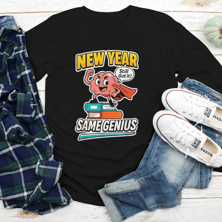 New Year Same Genius Confident Back To School Vibe Youth Long Sleeve Tee