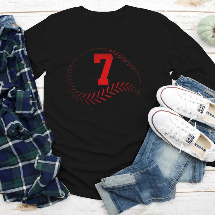 Number 7 Years Baseball 7TH Birthday Youth Long Sleeve Tee Number 7 Years Baseball 7TH Birthday Youth Long Sleeve Tee