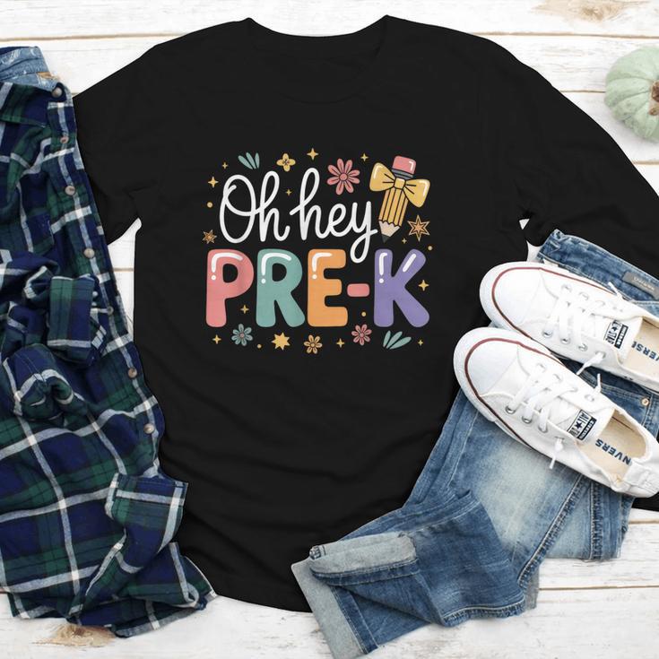 Oh Hey Pre K Preschool Back To School First Day Of School Youth Long Sleeve Tee Oh Hey Pre K Preschool Back To School First Day Of School Youth Long Sleeve Tee