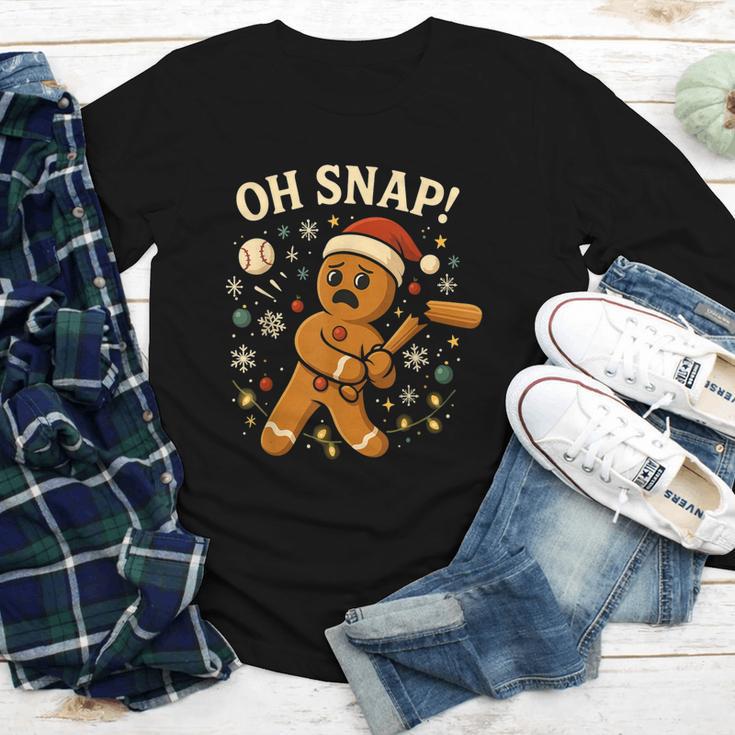 Oh Snap Gingerbreadman Christmas Baseball Youth Long Sleeve Tee Oh Snap Gingerbreadman Christmas Baseball Youth Long Sleeve Tee