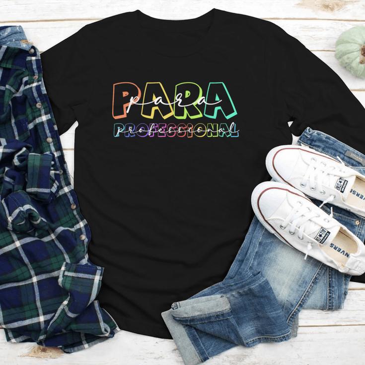Para Paraprofessional Paraeducator First Day Back To School Youth Long Sleeve Tee Para Paraprofessional Paraeducator First Day Back To School Youth Long Sleeve Tee