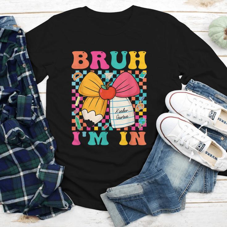 Pencil Bow Bruh I'm In Back To School Kindergarten Youth Long Sleeve Tee Pencil Bow Bruh I'm In Back To School Kindergarten Youth Long Sleeve Tee