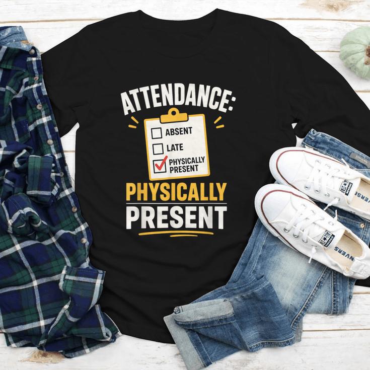 Physically Present Mentally Absent Back To School Youth Long Sleeve Tee