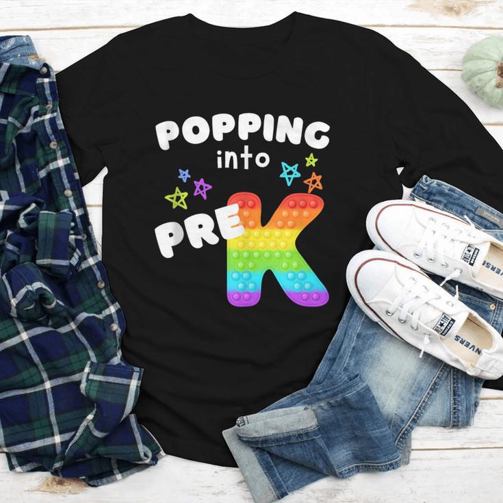 Popping Into Pre K Kid's Back To School Pop It Fidget Toy Youth Long Sleeve Tee