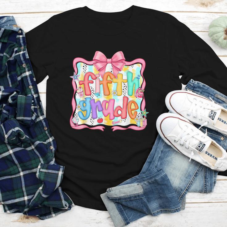 Preppy Back To School Fifth Grade Coquette Bow Women Girl Youth Long Sleeve Tee Preppy Back To School Fifth Grade Coquette Bow Women Girl Youth Long Sleeve Tee