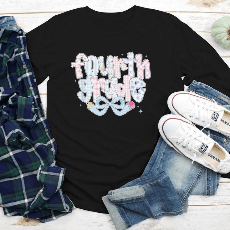 Preppy Fourth Grade Back To School Coquette 4th Grade Youth Long Sleeve Tee
