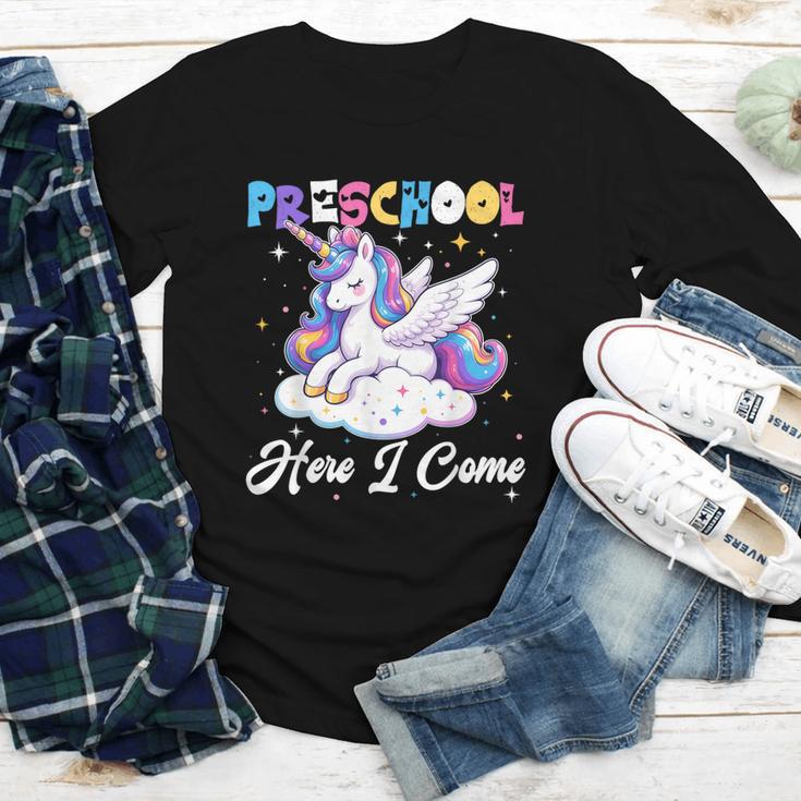 Preschool Here I Come Unicorn Back To School Girl Student Youth Long Sleeve Tee Preschool Here I Come Unicorn Back To School Girl Student Youth Long Sleeve Tee