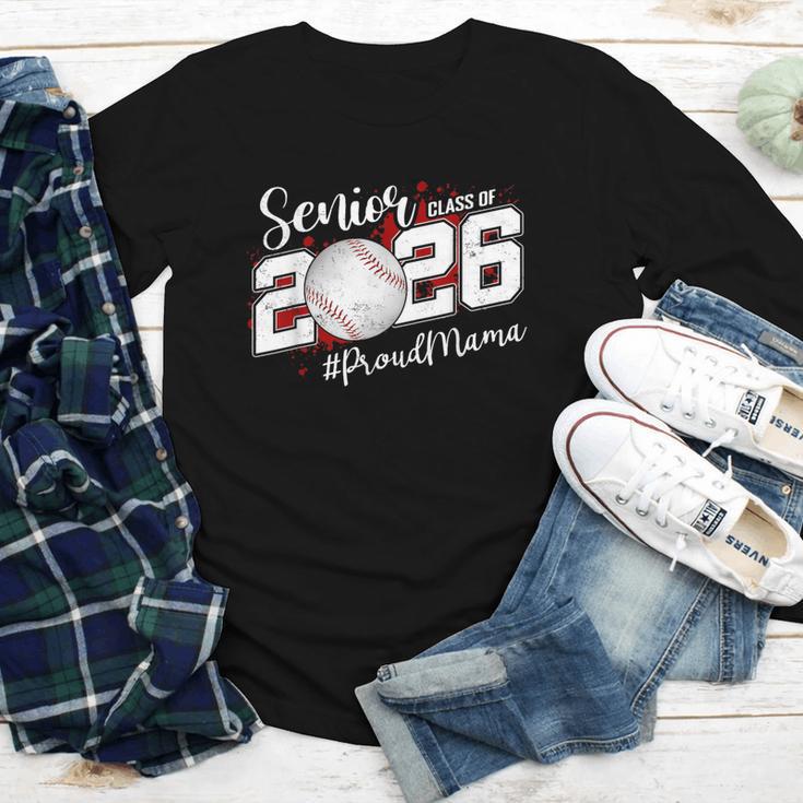 Proud Mama Of A 2026 Senior Baseball Graduation Mom Youth Long Sleeve Tee