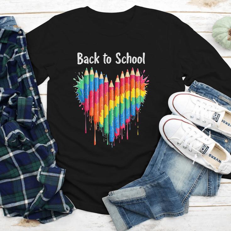 Rainbow Pencil Heart Back To School Creative Youth Long Sleeve Tee Rainbow Pencil Heart Back To School Creative Youth Long Sleeve Tee