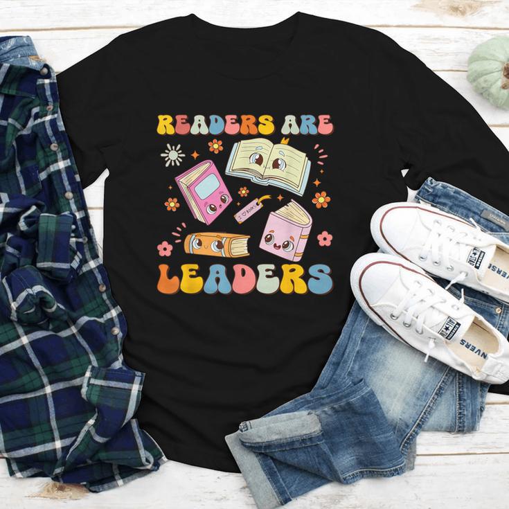 Readers Are Leaders Book Lover Back To School Groovy Girls Youth Long Sleeve Tee