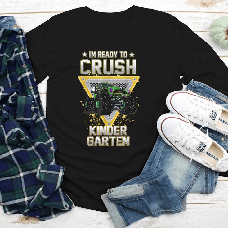 Ready To Crush Kindergarten Monster Truck Boy Back To School Youth Long Sleeve Tee