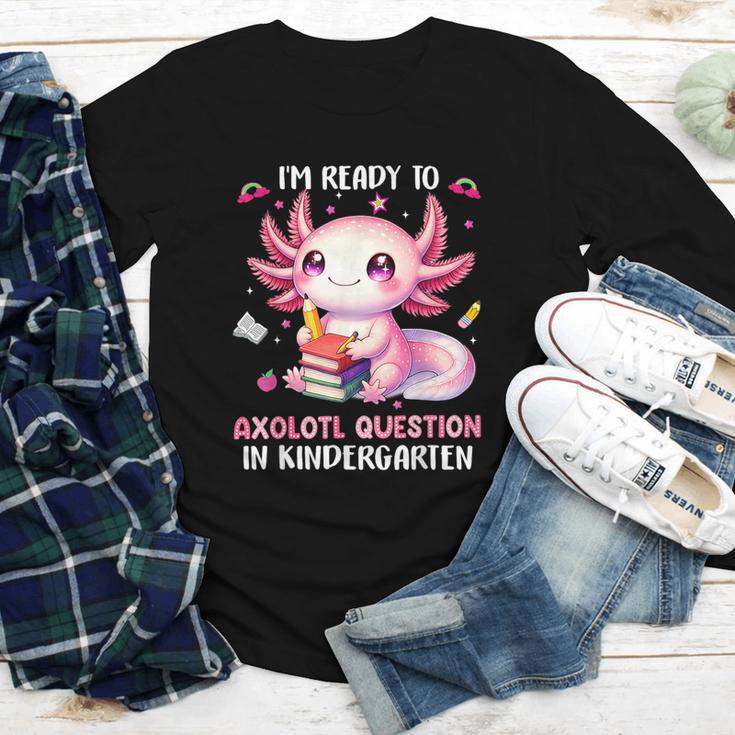 Ready To Kindergarten Axolotl Questions Back To School Girls Youth Long Sleeve Tee Ready To Kindergarten Axolotl Questions Back To School Girls Youth Long Sleeve Tee