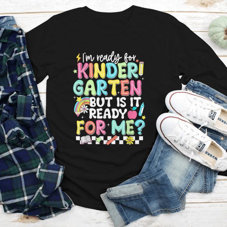 Ready For Kindergarten But Is It Ready For Me Back To School Youth Long Sleeve Tee Ready For Kindergarten But Is It Ready For Me Back To School Youth Long Sleeve Tee