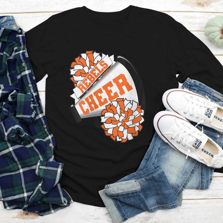 Rebels Cheer Back To School Cheerleading Spirit O Youth Long Sleeve Tee Rebels Cheer Back To School Cheerleading Spirit O Youth Long Sleeve Tee
