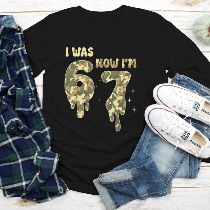 Retro I Was 6 Now I'm 7 Camo 67 Ice Cream Drip Baseball Youth Long Sleeve Tee Retro I Was 6 Now I'm 7 Camo 67 Ice Cream Drip Baseball Youth Long Sleeve Tee