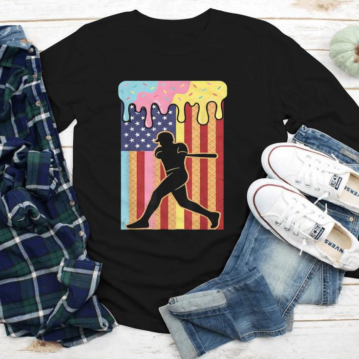 Retro Baseball Drip Boys Ice Cream Patriotic American Flag Youth Long Sleeve Tee Retro Baseball Drip Boys Ice Cream Patriotic American Flag Youth Long Sleeve Tee
