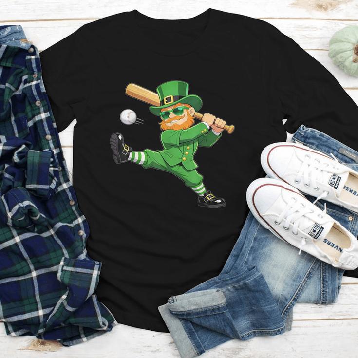 Retro Leprechaun Baseball St Patricks Day Sport Men Boy Kids Youth Long Sleeve Tee