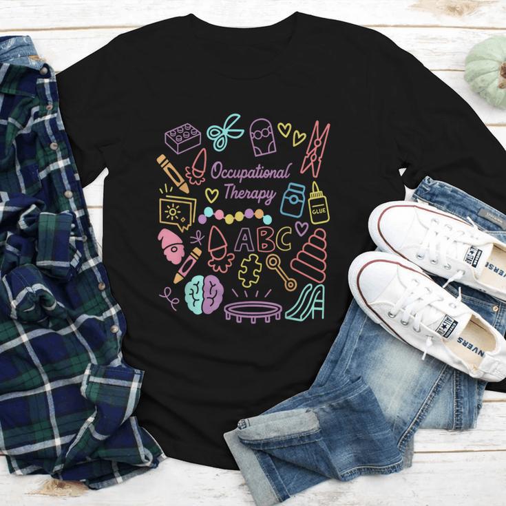 Retro Occupational Therapy Doodle Back To School Costume Youth Long Sleeve Tee Retro Occupational Therapy Doodle Back To School Costume Youth Long Sleeve Tee