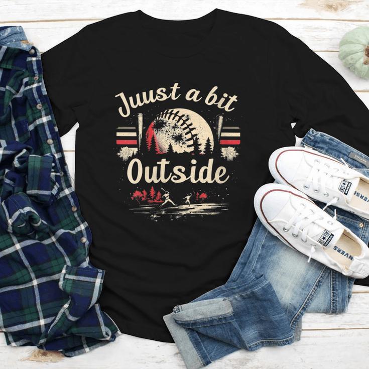 Retro Quote Just a Bit Outside Baseball Vintage Youth Long Sleeve Tee Retro Quote Just a Bit Outside Baseball Vintage Youth Long Sleeve Tee