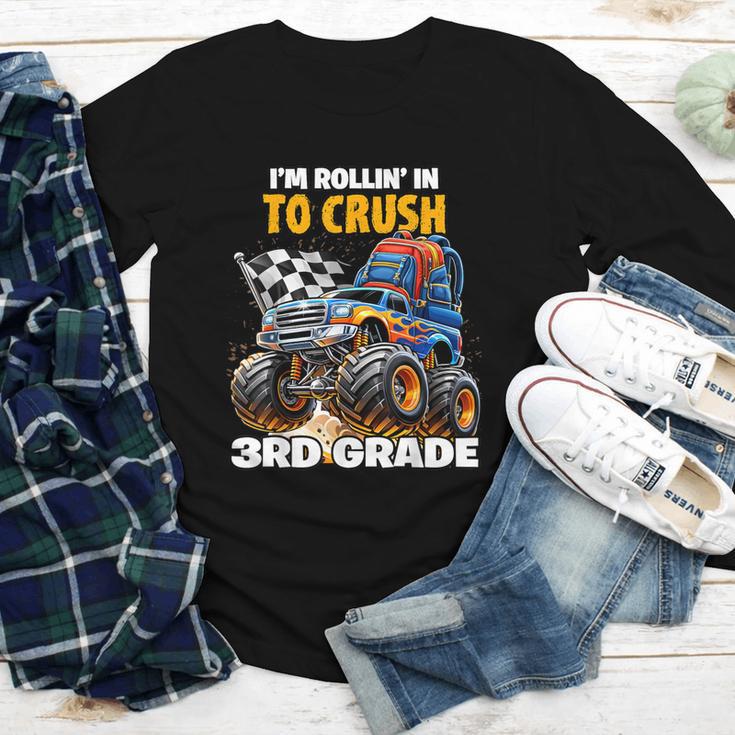 Rollin Crush Monster Truck Back To School 3rd Grade Boys Youth Long Sleeve Tee Rollin Crush Monster Truck Back To School 3rd Grade Boys Youth Long Sleeve Tee