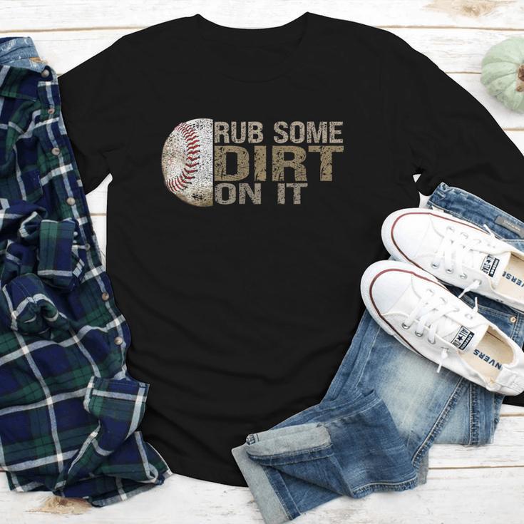 Rub Some Dirt On It Baseball Youth Long Sleeve Tee