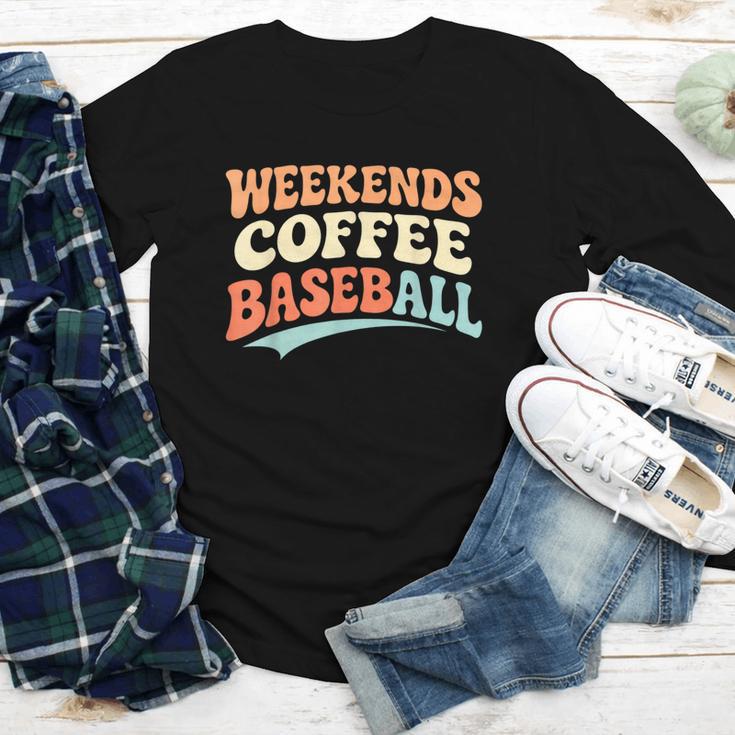 Weekends Coffee Baseball Retro Vibes Youth Long Sleeve Tee Weekends Coffee Baseball Retro Vibes Youth Long Sleeve Tee