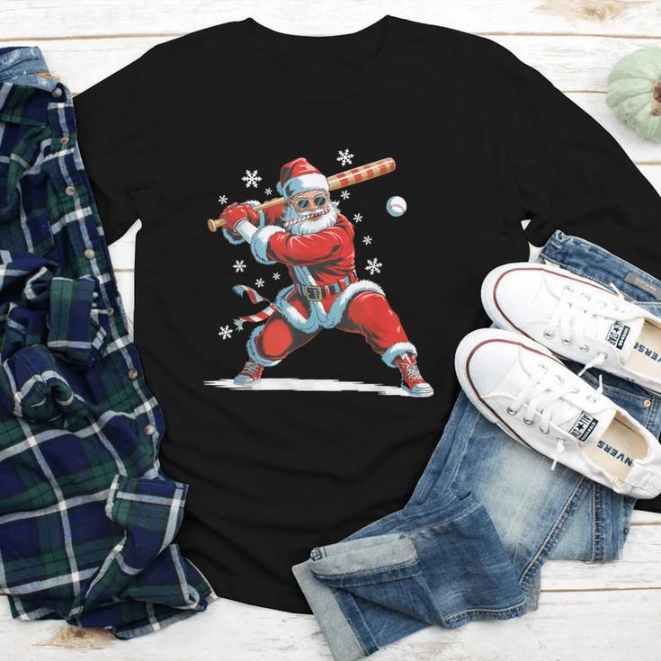 Santa Playing Baseball Christmas Candy Cane Fun Xmas Holiday Youth Long Sleeve Tee Santa Playing Baseball Christmas Candy Cane Fun Xmas Holiday Youth Long Sleeve Tee