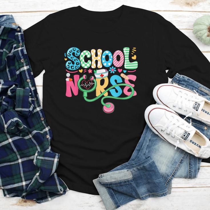 School Nurse Colorful Costume Back To School Nursing Job Youth Long Sleeve Tee School Nurse Colorful Costume Back To School Nursing Job Youth Long Sleeve Tee