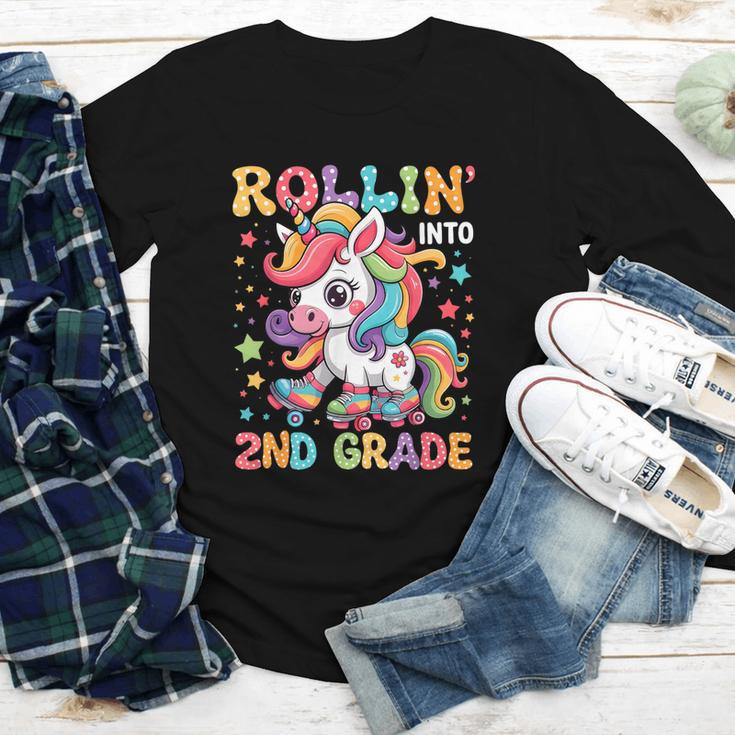Second Grade Back To School First Day Girls Rollin Unicorn Youth Long Sleeve Tee Second Grade Back To School First Day Girls Rollin Unicorn Youth Long Sleeve Tee