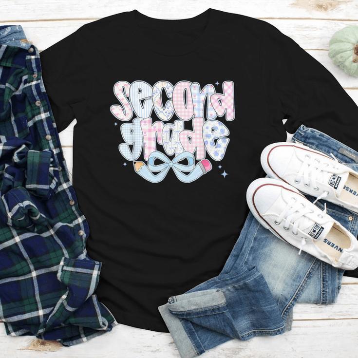 Second Grade Coquette Bow First Day Of School Back To School Youth Long Sleeve Tee