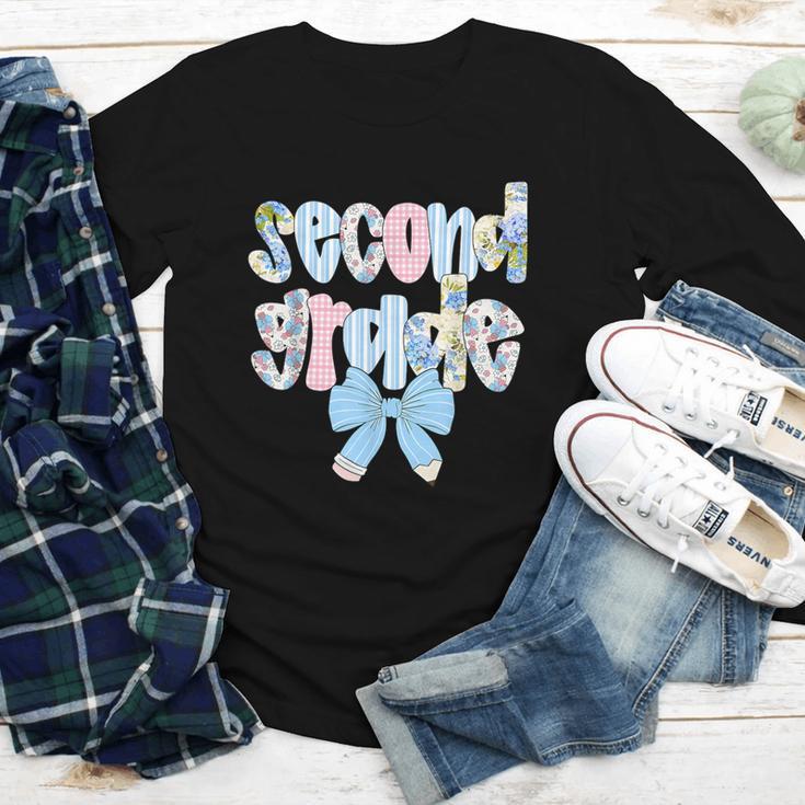 Second Grade Coquette Bow Pencil First Day Back To School Youth Long Sleeve Tee Second Grade Coquette Bow Pencil First Day Back To School Youth Long Sleeve Tee