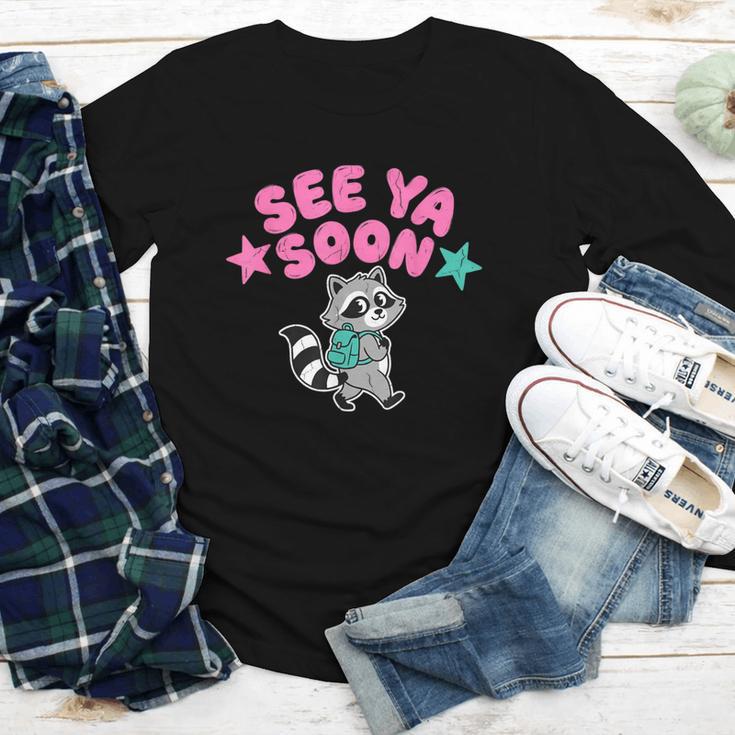 See Ya Soon Summer Cute Raccoon Back To School Kids Student Youth Long Sleeve Tee See Ya Soon Summer Cute Raccoon Back To School Kids Student Youth Long Sleeve Tee