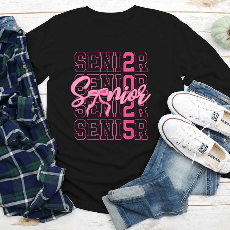 Senior 2025 Coquette Pink Bow Class Of 2025 Back To School Youth Long Sleeve Tee Senior 2025 Coquette Pink Bow Class Of 2025 Back To School Youth Long Sleeve Tee