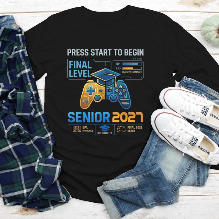 Senior Class Of 2027 Back To School Gamer Boys Senior 2027 Youth Long Sleeve Tee Senior Class Of 2027 Back To School Gamer Boys Senior 2027 Youth Long Sleeve Tee