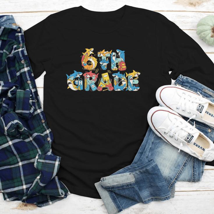 Shark Sixth Grade Back To School Kids Boys Girls Youth Long Sleeve Tee Shark Sixth Grade Back To School Kids Boys Girls Youth Long Sleeve Tee