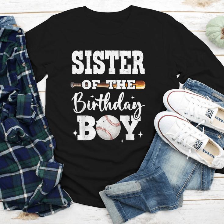 Sister Of The Birthday Boy Baseball Bday Family Youth Long Sleeve Tee