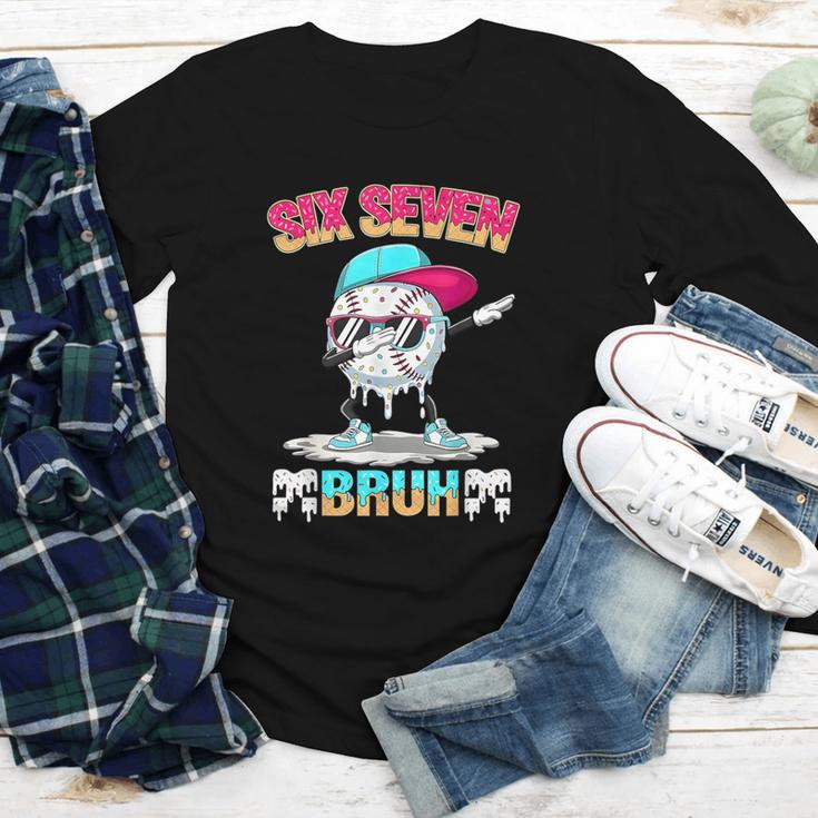 Six Seven 67 Meme Ice Cream Drip Baseball Dabbing Boy Kids Youth Long Sleeve Tee