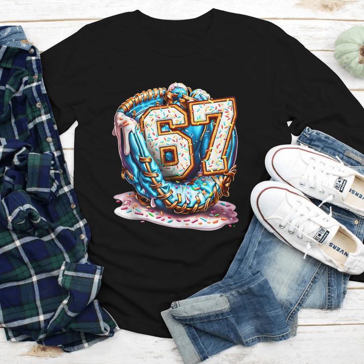 Six Seven Baseball Lifestyle 67 Meme Gen Alpha Slang Youth Long Sleeve Tee Six Seven Baseball Lifestyle 67 Meme Gen Alpha Slang Youth Long Sleeve Tee