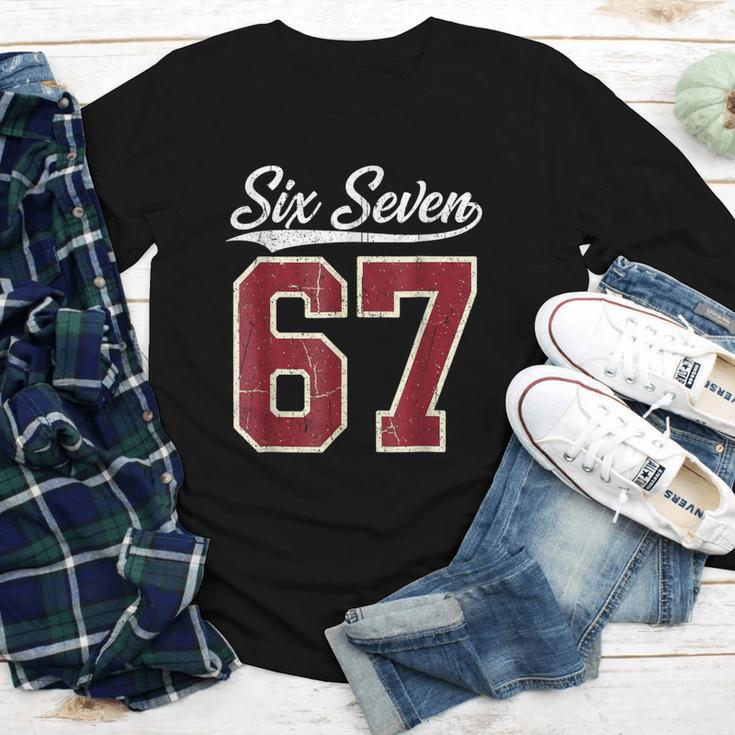 Six Seven Meme Boys Girls Kids 67 Baseball Jersey Youth Long Sleeve Tee Six Seven Meme Boys Girls Kids 67 Baseball Jersey Youth Long Sleeve Tee
