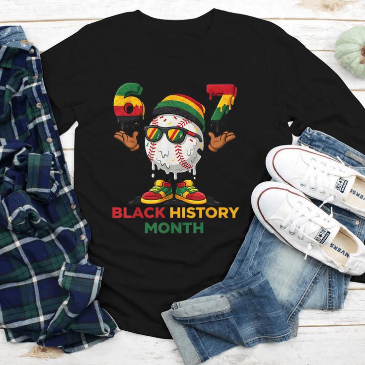 Six Seven History Month Baseball Drip Sports Youth Long Sleeve Tee