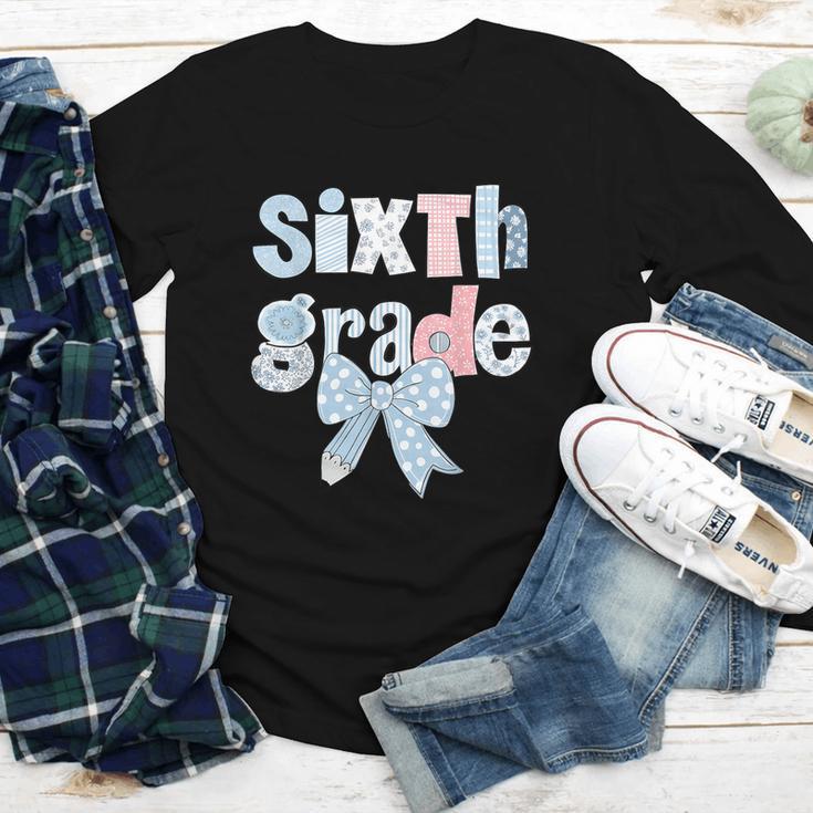 Sixth Grade Coquette Bow Pencil First Day Back To School Youth Long Sleeve Tee Sixth Grade Coquette Bow Pencil First Day Back To School Youth Long Sleeve Tee