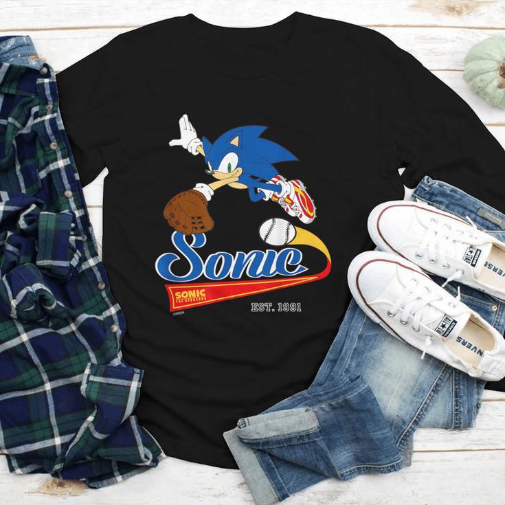 Sonic The Hedgehog Sonic Baseball Est 1991 Youth Long Sleeve Tee Sonic The Hedgehog Sonic Baseball Est 1991 Youth Long Sleeve Tee