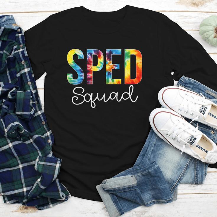 Sped Squad For Work Tie Dye Back To School Appreciation Day Youth Long Sleeve Tee