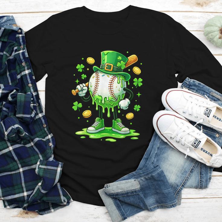 St Patrick Day Baseball Drip Ice Cream Baseball Youth Long Sleeve Tee