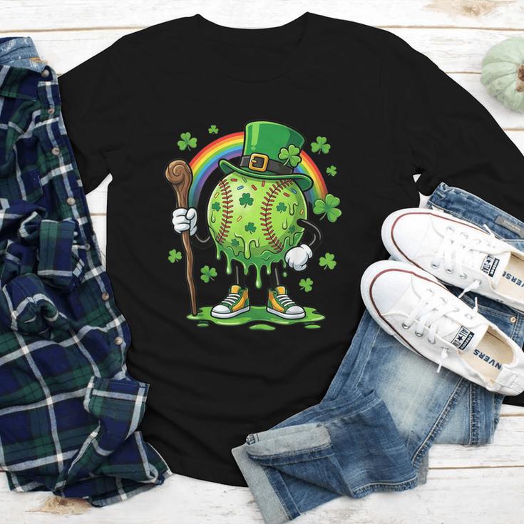 St Patricks Day Baseball Leprechaun Rainbow Green Baseball Youth Long Sleeve Tee